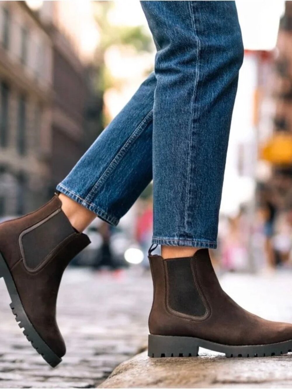 SEVEN7 FOOTWEAR Berlin Lug Sole Bootie in chocolate, Size 7 - NEW